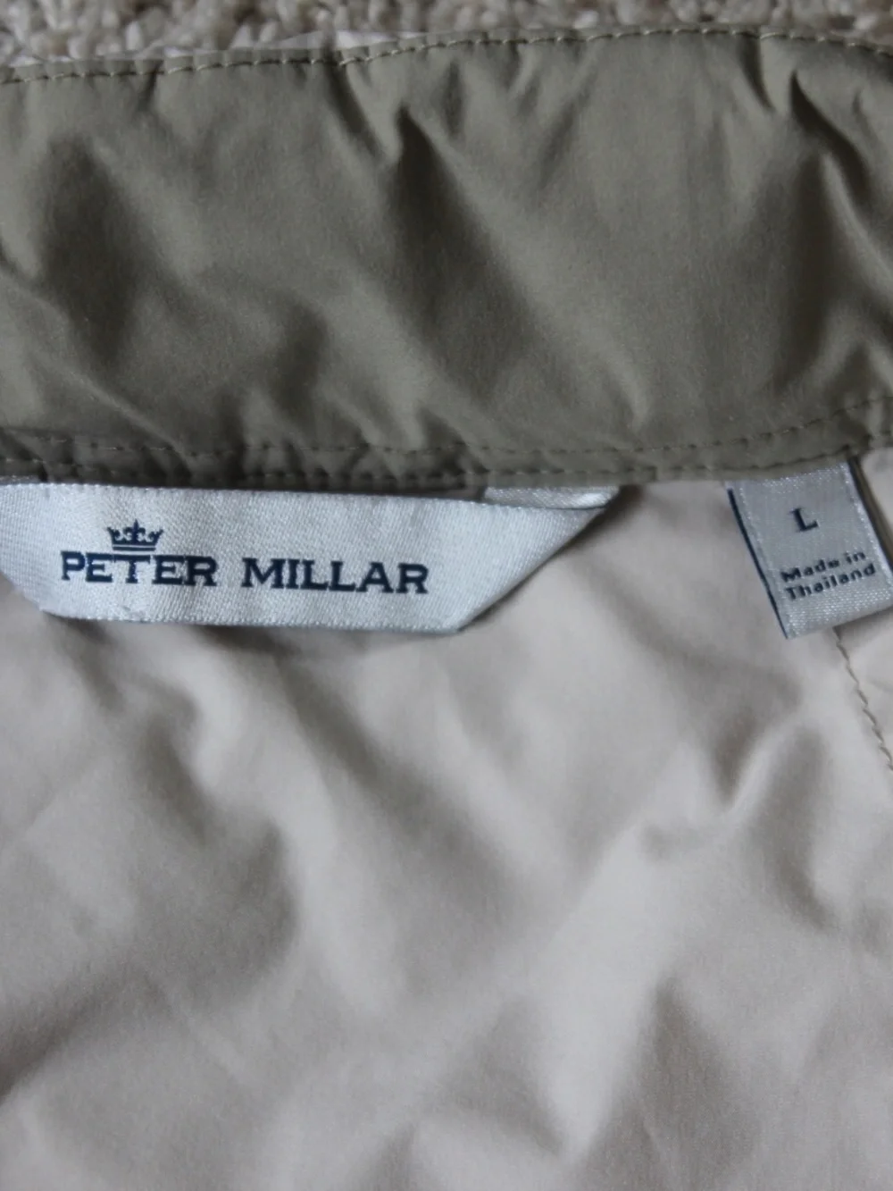 Peter Millar Sailing Windbreaker Large Stone/Blue/Tan